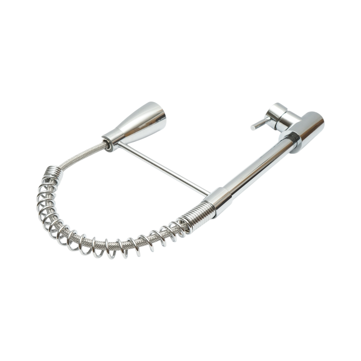 Miscelatore lavello cucina con doccetta estraibile, flessibile 2 funzioni, cromato lucido - immagine 4
