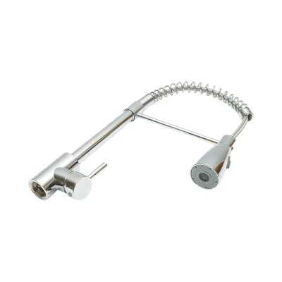 Miscelatore lavello cucina con doccetta estraibile, flessibile 2 funzioni, cromato lucido - immagine 3