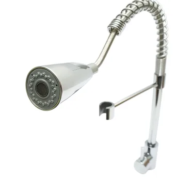Miscelatore lavello cucina con doccetta estraibile, flessibile 2 funzioni, cromato lucido - immagine 5