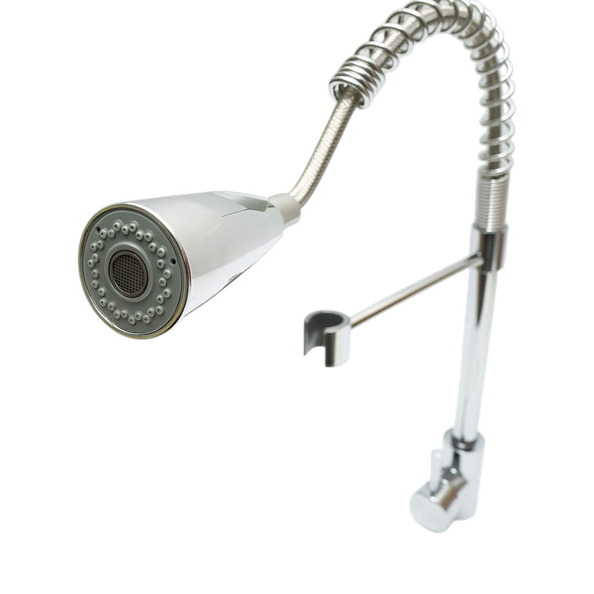 Miscelatore lavello cucina con doccetta estraibile, flessibile 2 funzioni, cromato lucido - immagine 5
