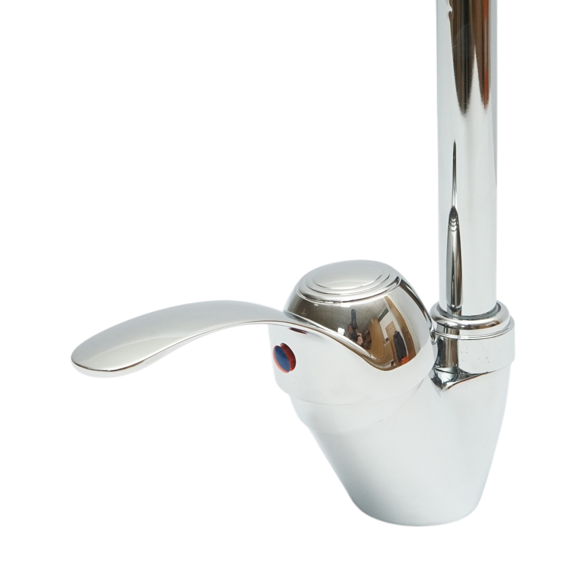 Miscelatore monocomando girevole per lavello da cucina, cartuccia in ceramica, cromo lucido - immagine 6