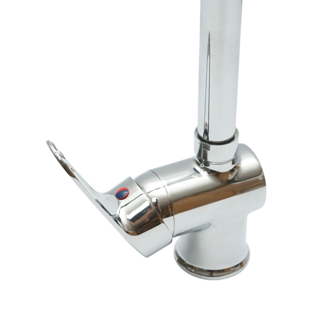 Miscelatore monocomando girevole per lavello da cucina, cartuccia in ceramica, cromo lucido - immagine 6