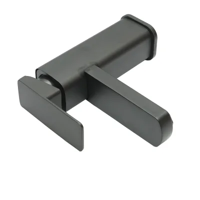 Miscelatore monocomando per lavabo, finitura nero opaco, montaggio su supporto, acciaio inox, accessori inclusi - immagine 5