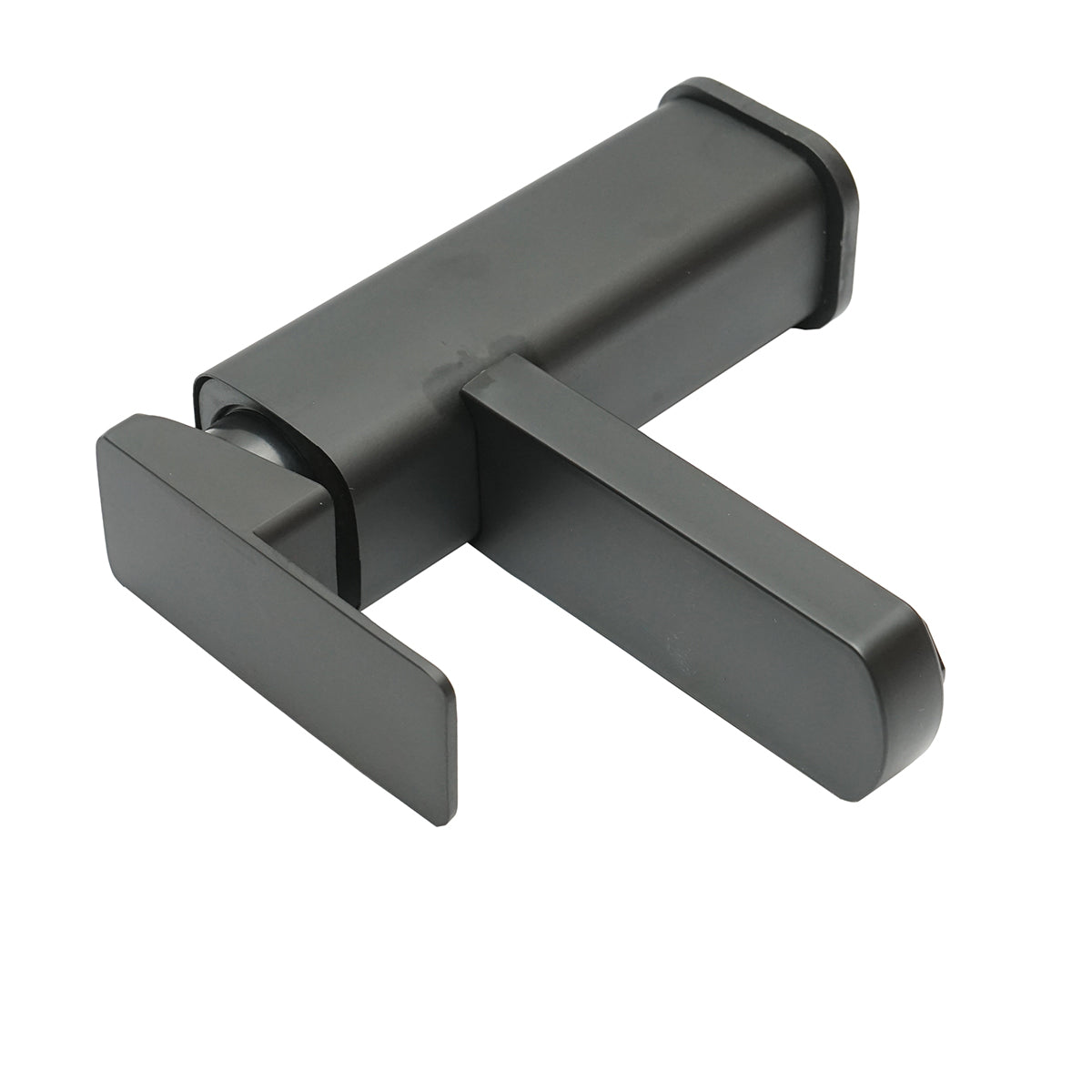 Miscelatore monocomando per lavabo, finitura nero opaco, montaggio su supporto, acciaio inox, accessori inclusi - immagine 5