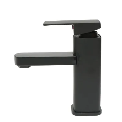 Miscelatore monocomando per lavabo, finitura nero opaco, montaggio su supporto, acciaio inox, accessori inclusi - immagine 2