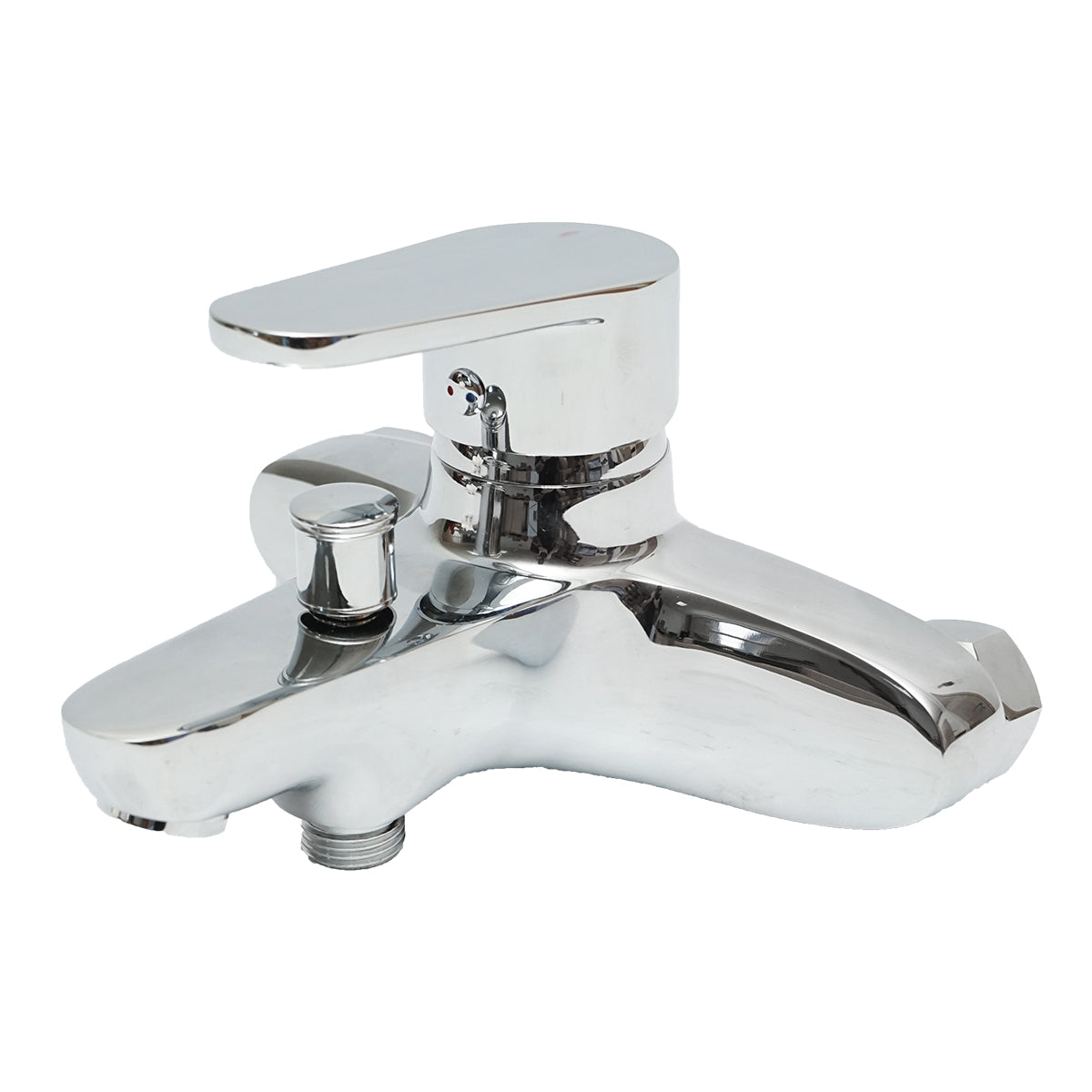 Miscelatore monocomando per vasca e doccia, montaggio esterno, cartuccia in ceramica, cromo lucido
