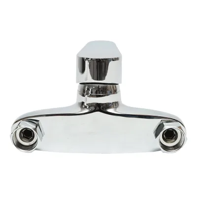 Miscelatore monocomando per vasca e doccia, montaggio esterno, cartuccia in ceramica, cromo lucido - immagine 3