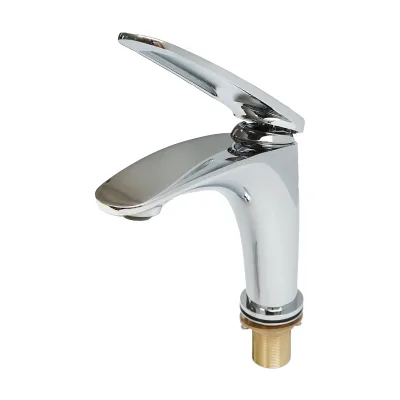 Miscelatore per lavabo da bagno, montaggio su lavello, cromato lucido - immagine 3