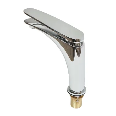 Miscelatore per lavabo da bagno, montaggio su lavello, cromato lucido - immagine 2