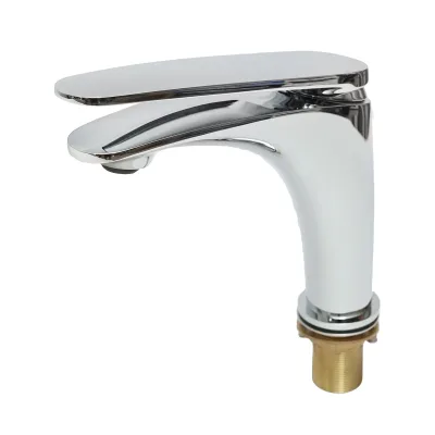 Miscelatore per lavabo da bagno, montaggio su lavello, cromato lucido