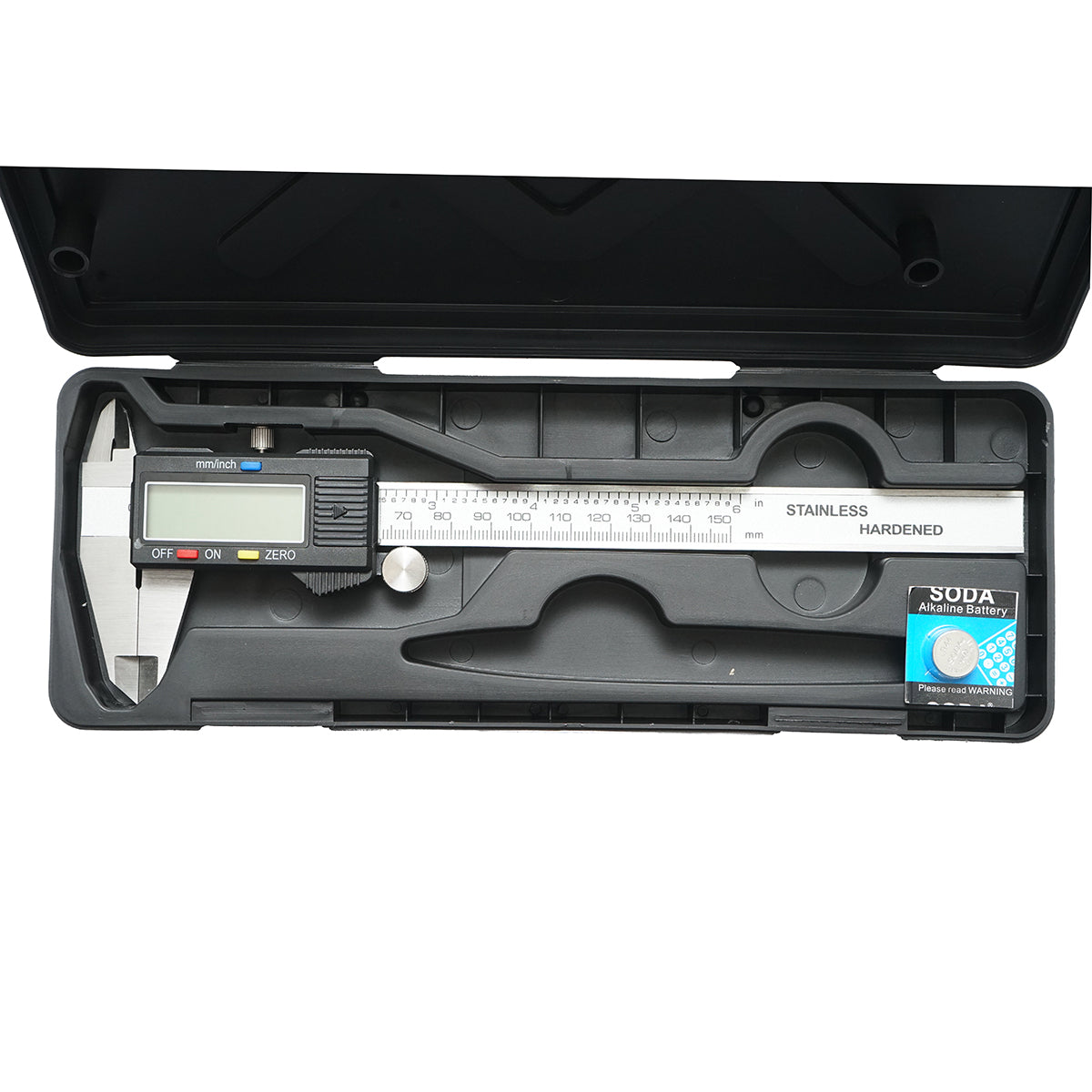 Misuratore di profondità digitale professionale per esterni e interni con asta di profondità, pollici-mm 0-150 mm - immagine 2