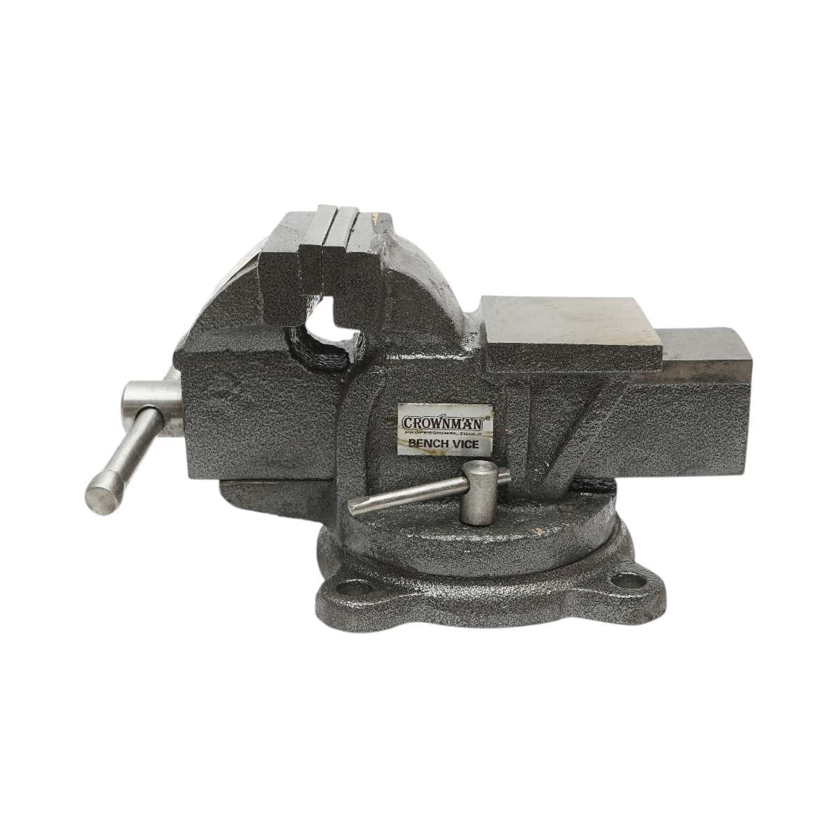 Morsa con base girevole e incudine Crownman per impieghi gravosi da 75 mm - immagine 3