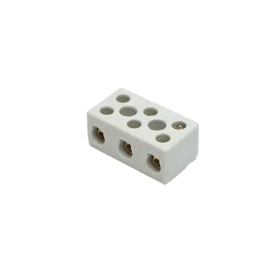 Morsettiera in ceramica 15A, 3 poli 0,5-6mm Leader