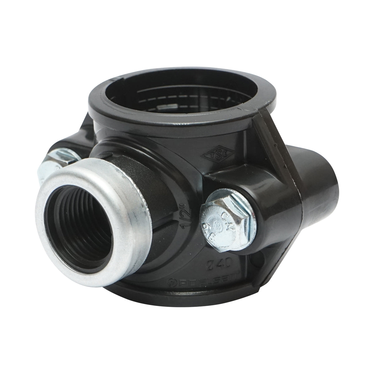 Morsetto di collegamento a compressione D40mm x 1/2 pollici, PN16