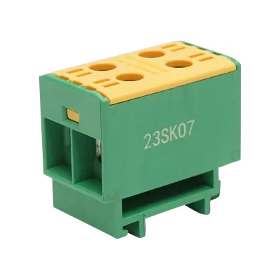 Morsetto di derivazione AL-CU, 1P, isolato giallo-verde 25mm2, 380VAC