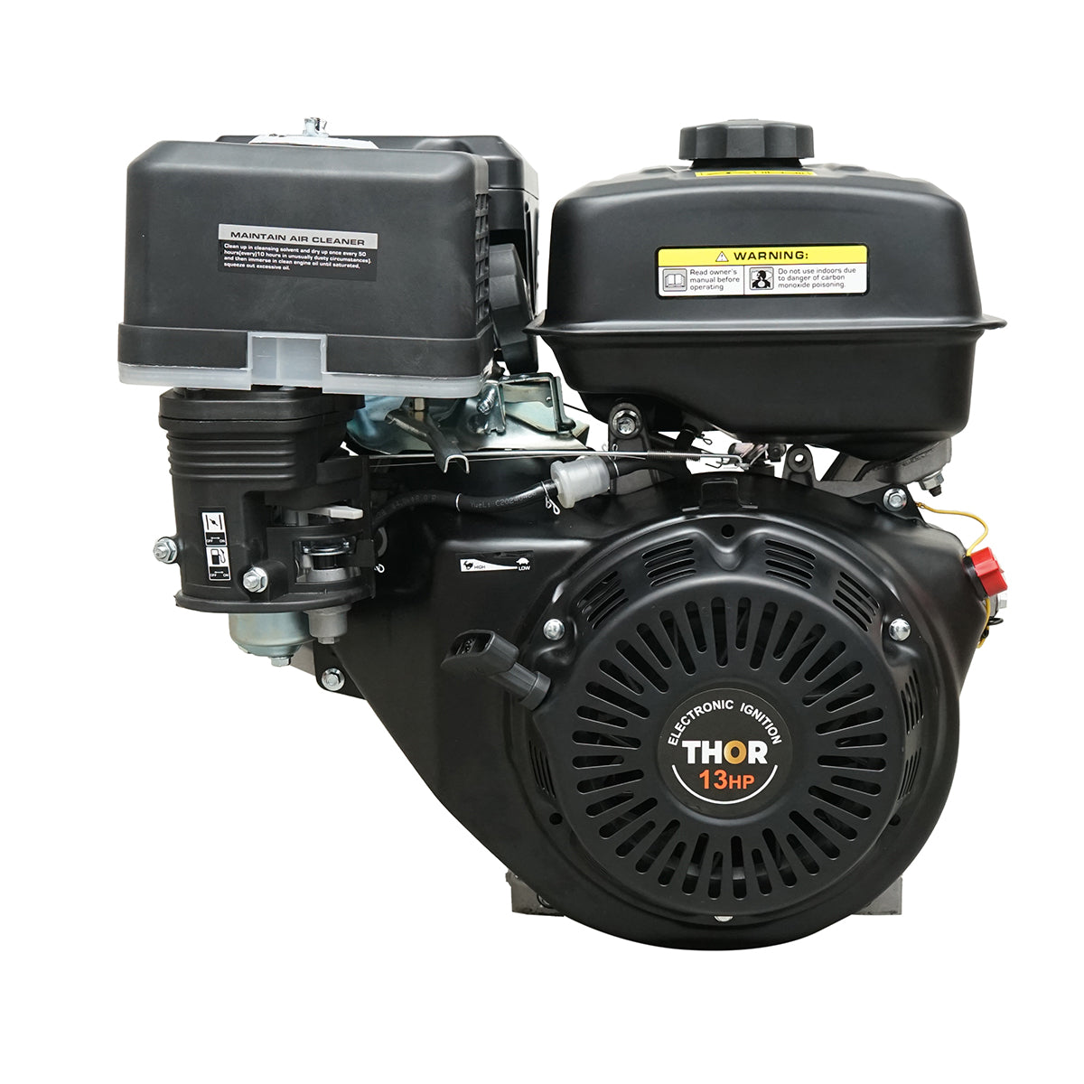 Motore a scoppio 13HP, 4 tempi, 389cc, albero da 25mm, avviamento a corda THOR - immagine 2