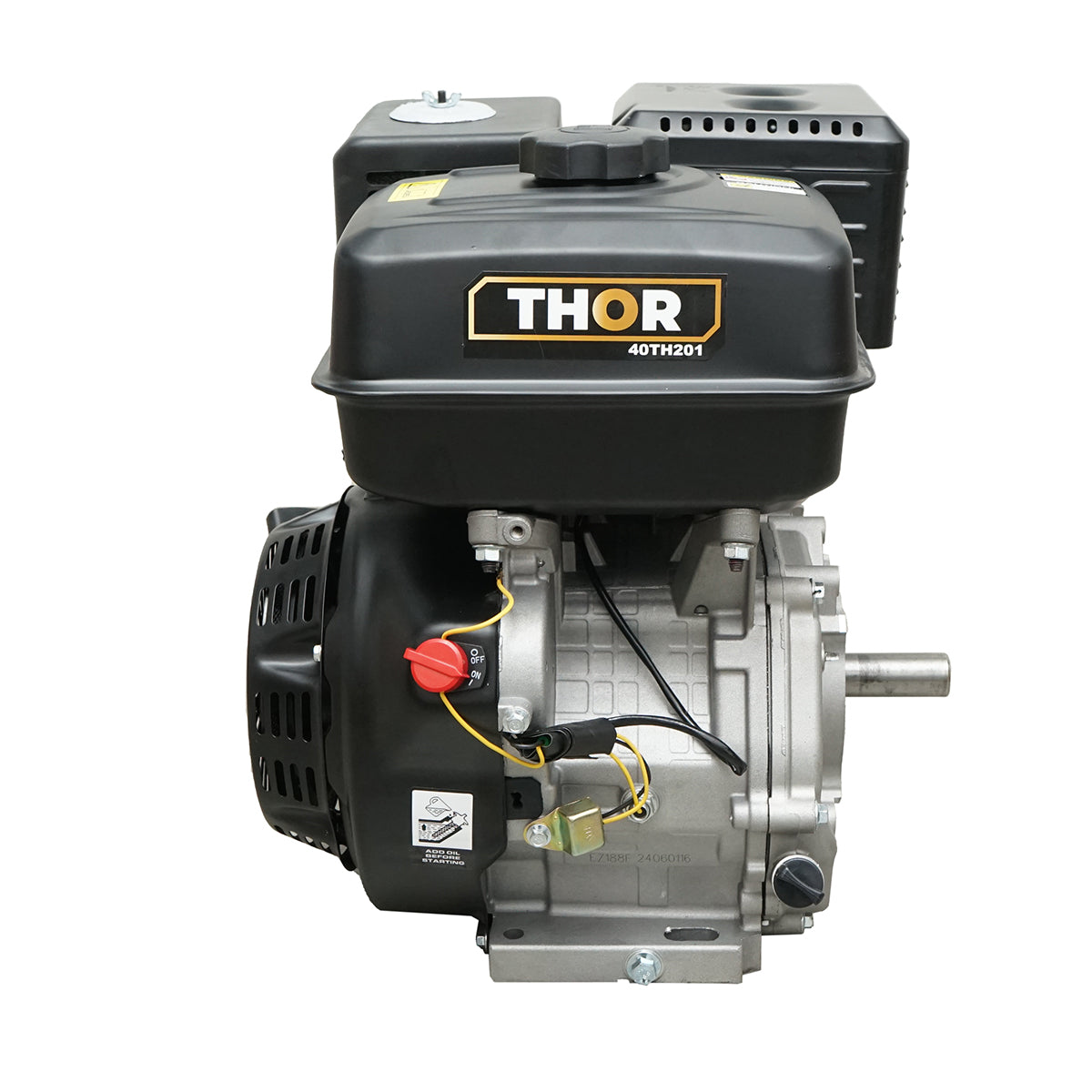 Motore a scoppio 13HP, 4 tempi, 389cc, albero da 25mm, avviamento a corda THOR - immagine 3