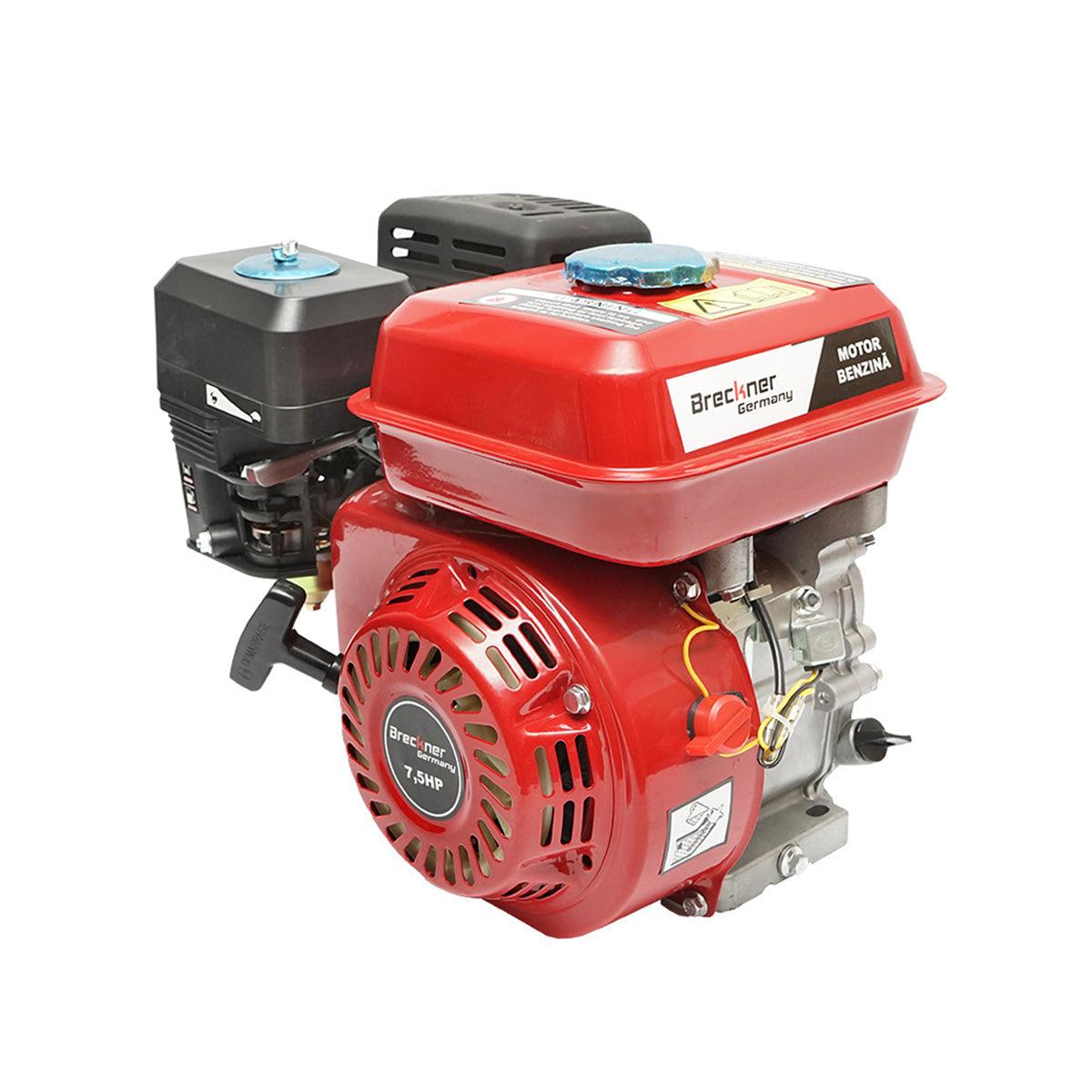 Motore a Scoppio 7,5 CV, Motore a Benzina 4 Tempi 196cc con Albero Ø 20 mm e Puleggia, Avviamento a Strappo Breckner Germany - immagine 3