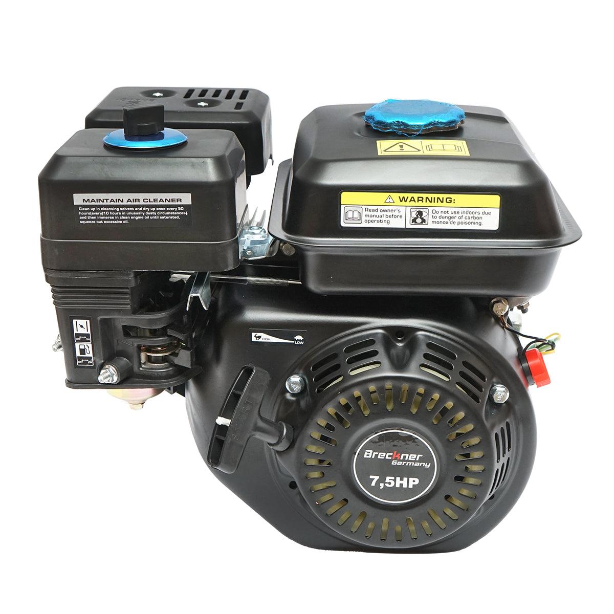 Motore a Scoppio 7,5 CV, Motore a Benzina 4 Tempi 242cc con Albero Ø 20 mm e Puleggia, Avviamento a Strappo Breckner Germany - immagine 3