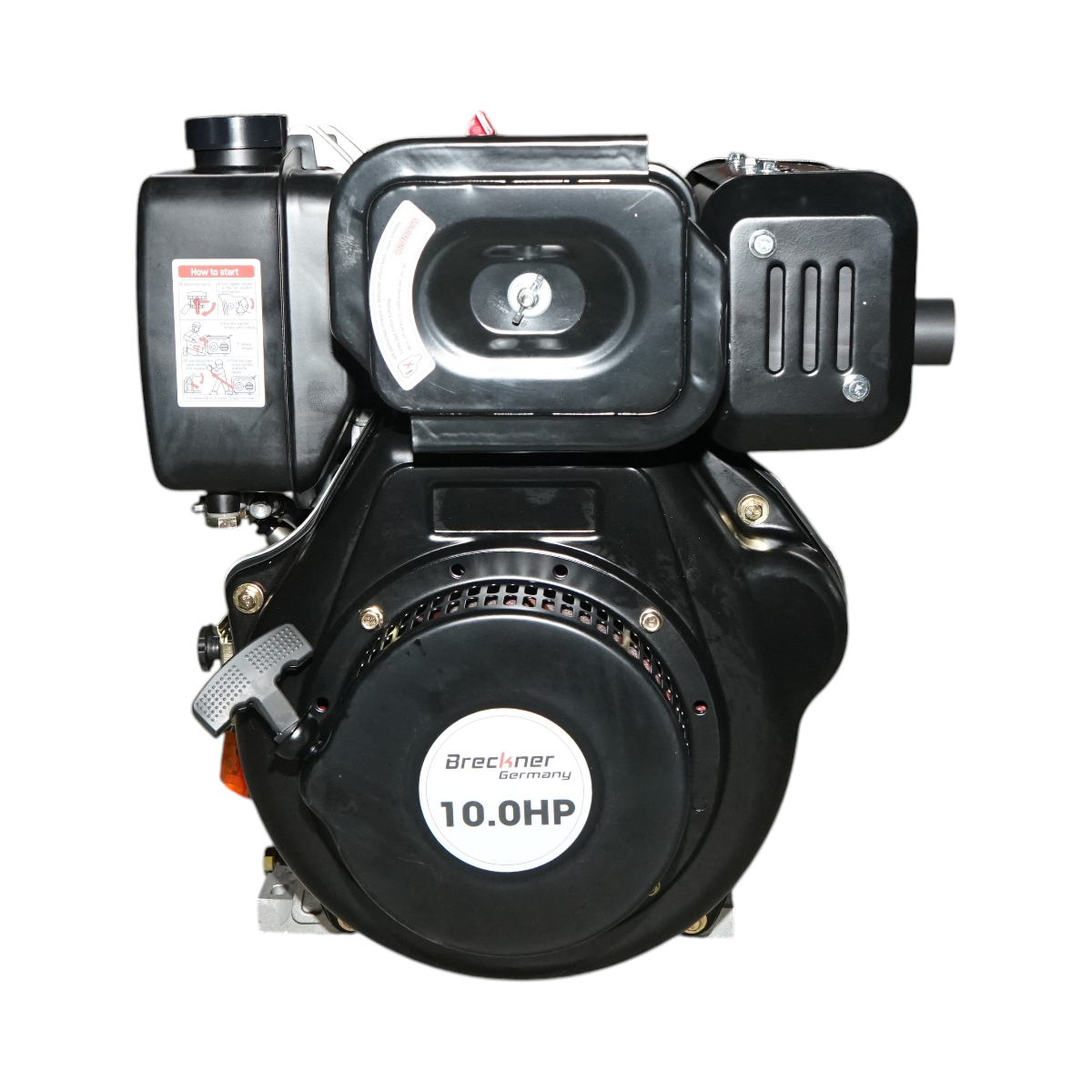 Motore diesel 10CV 186F, 418cc, 3600 giri/min, albero cilindrico filettato 25,4mm, avviamento a strappo - immagine 4