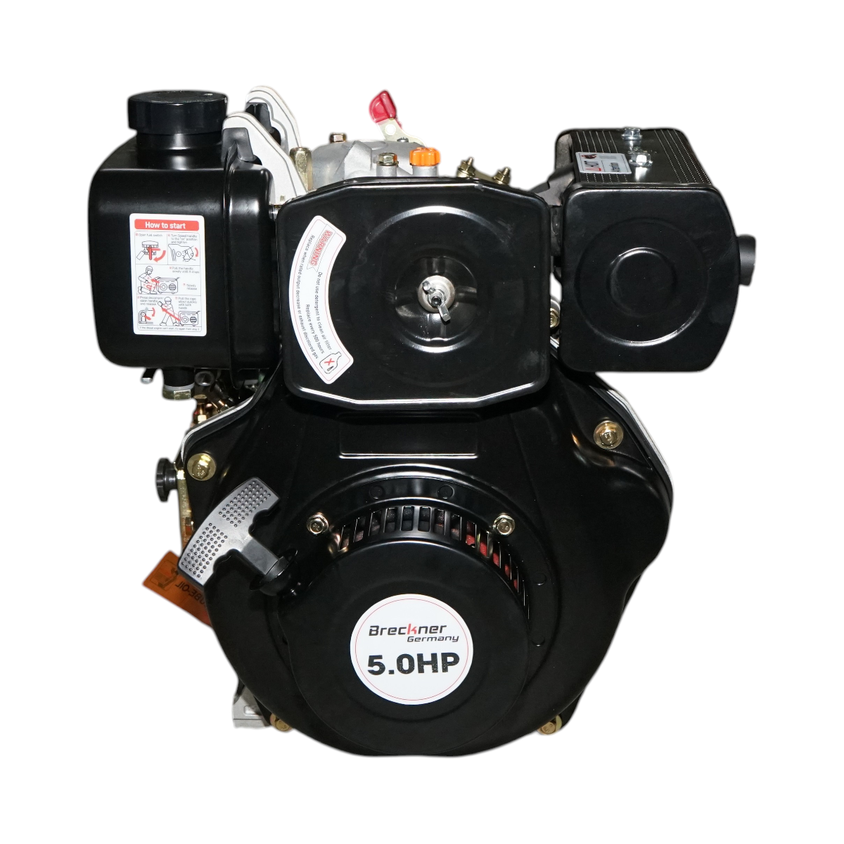 Motore diesel 5CV 173F, 247cc, 3600 giri/min, albero cilindrico filettato 19,05mm, avviamento a strappo - immagine 4