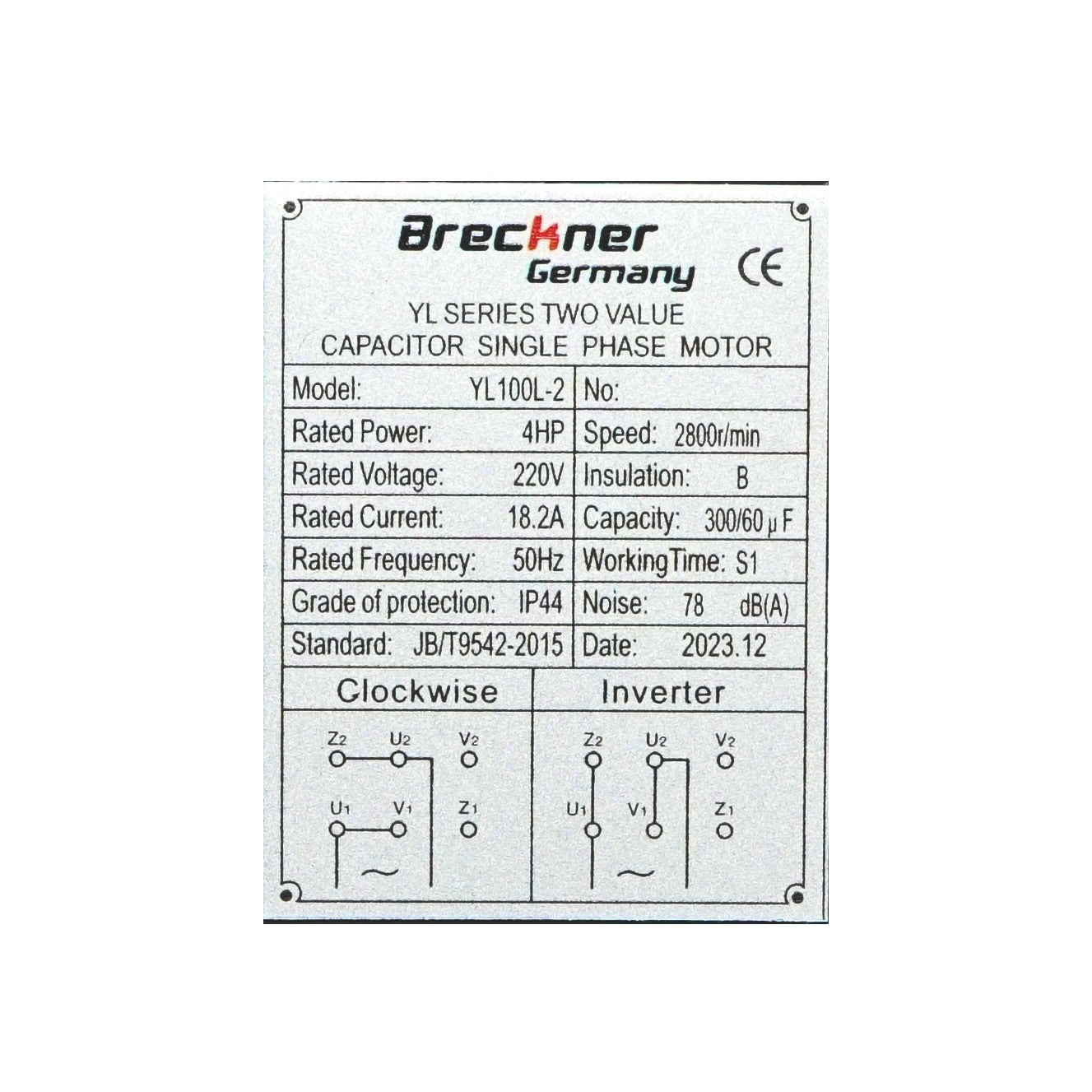Motore elettrico monofase 3KW, 220V, IP44 - immagine 5