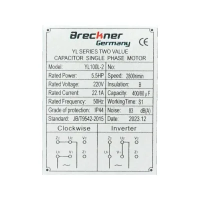 Motore elettrico monofase 4KW, 220V, IP44 - immagine 5