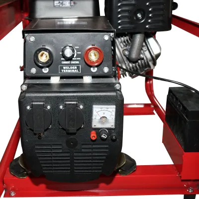 Motosaldatrice a scoppio 200A, 5KW/220V con motore a benzina 15 HP, avviamento a chiave Breckner Germany - immagine 6