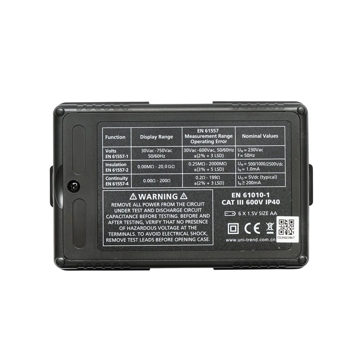 Multimetro digitale, Misuratore di Resistenza di Isolamento UT502A, con 3 funzioni UNI-T - immagine 5
