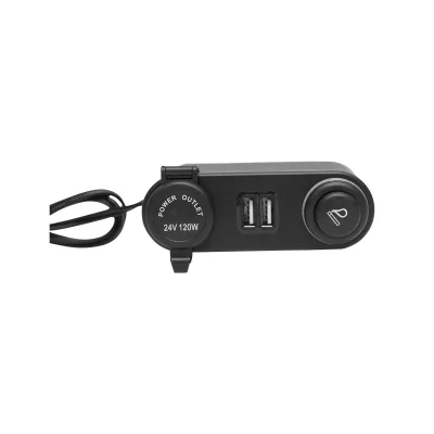 Multipresa per auto con presa da 24 V, accendisigari e 2x USB - immagine 2