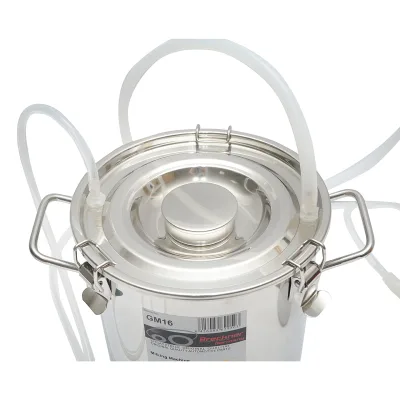 Mungitrice con 1 stazione e fusto in acciaio inox da 5 litri per capre, pecore - immagine 2