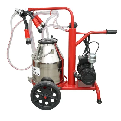 Mungitrice per mucche a 1 postazione con serbatoio da 30L in acciaio inox e sistema a vuoto (vacuum) su telaio - immagine 2