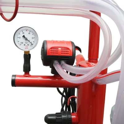 Mungitrice per mucche a 1 postazione con serbatoio da 30L in acciaio inox e sistema a vuoto (vacuum) su telaio - immagine 6