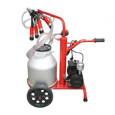 Mungitrice per mucche a 1 postazione con serbatoio da 30L in alluminio e sistema a vuoto (vacuum) su telaio - immagine 2
