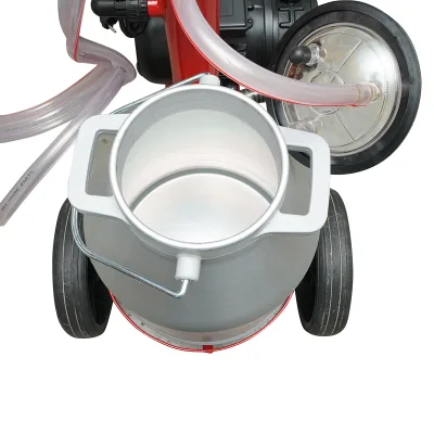 Mungitrice per mucche a 1 postazione con serbatoio da 30L in alluminio e sistema a vuoto (vacuum) su telaio - immagine 5