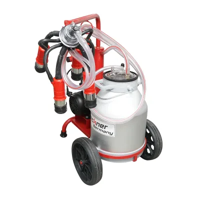 Mungitrice per mucche a 1 postazione con serbatoio da 30L in alluminio e sistema a vuoto (vacuum) su telaio - immagine 4