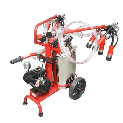 Mungitrice per mucche a 2 postazioni con serbatoio da 40L in acciaio inox e sistema a vuoto (vacuum) su telaio - immagine 3