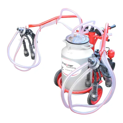 Mungitrice per mucche a 2 postazioni con serbatoio da 40L in alluminio e vuoto nel telaio (vacuum) - immagine 2