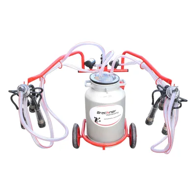 Mungitrice per mucche a 2 postazioni con serbatoio da 40L in alluminio e vuoto nel telaio (vacuum) - immagine 3