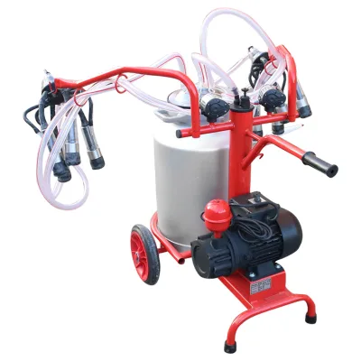 Mungitrice per mucche a 2 postazioni con serbatoio da 40L in alluminio e vuoto nel telaio (vacuum) - immagine 4