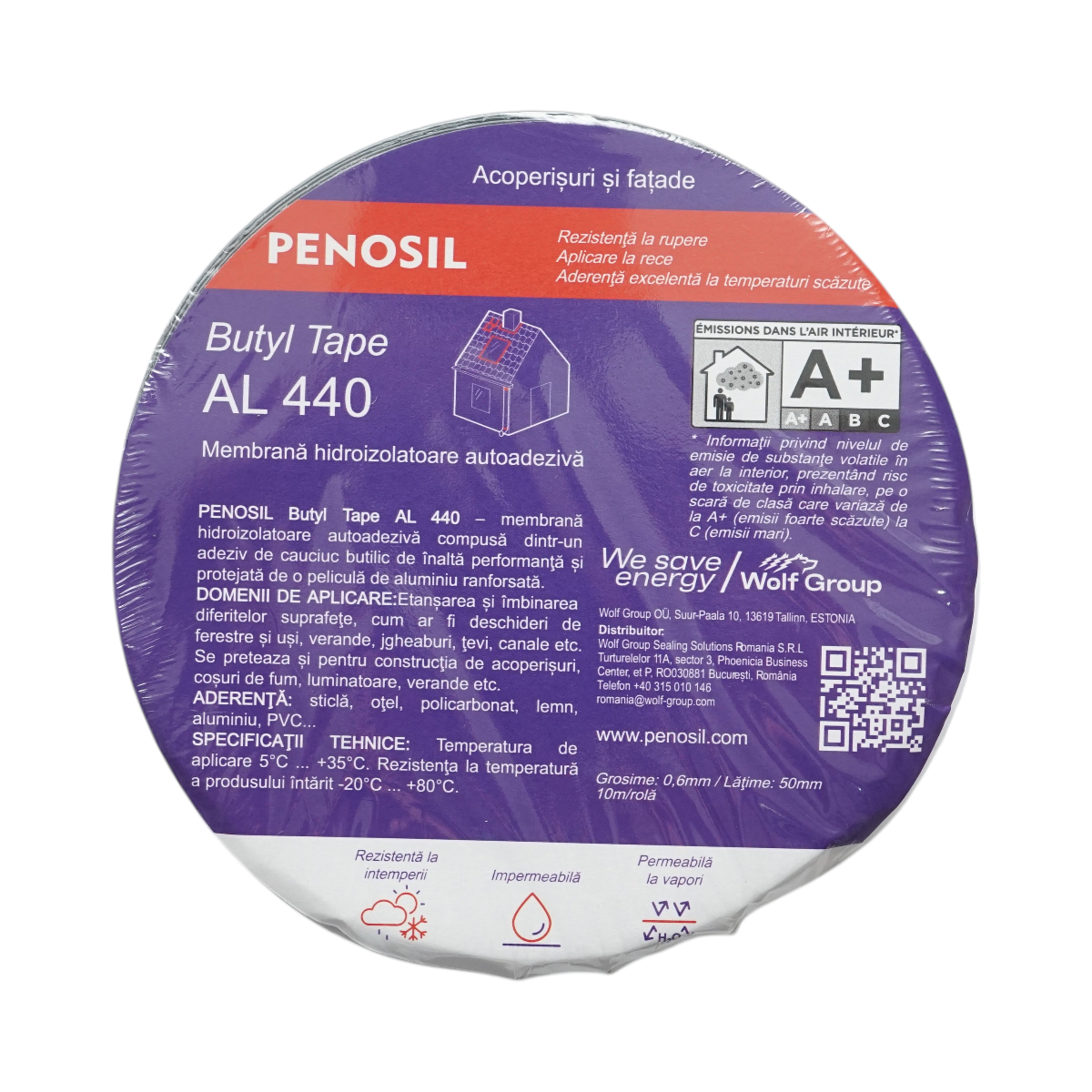 Nastro butilico impermeabilizzante autoadesivo con foglio di alluminio 0,6x50 mm x 10 m – Butyl Tape AL 440 Penosil - immagine 2