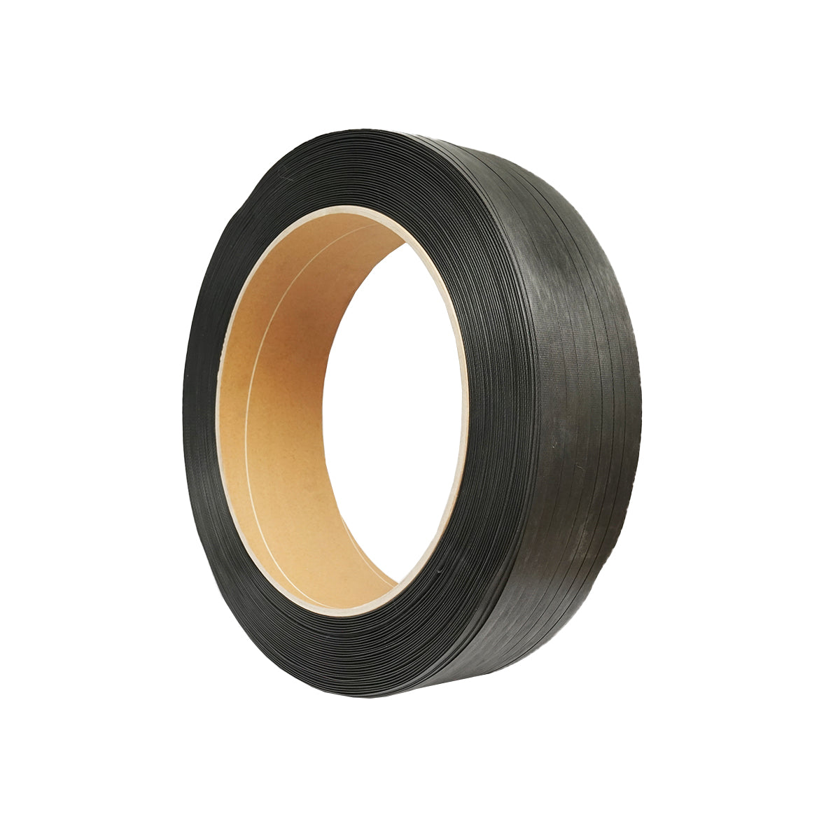 Nastro di reggiatura in polipropilene PP per uso semiautomatico, 16x0,8 mm, nero, rotolo da 1400 m