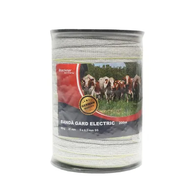 Nastro per recinto elettrico, Lunghezza 200 mt e Larghezza 20mm, 5x0.3mm SS, Recinzioni Elettriche Breckner Germany