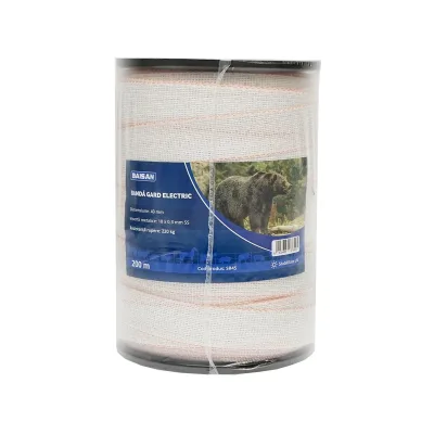 Nastro per recinto elettrico, Lunghezza 200 mt e Larghezza 40 mm, 10x0.3mm SS, colore bianco-arancio Baisan - immagine 2