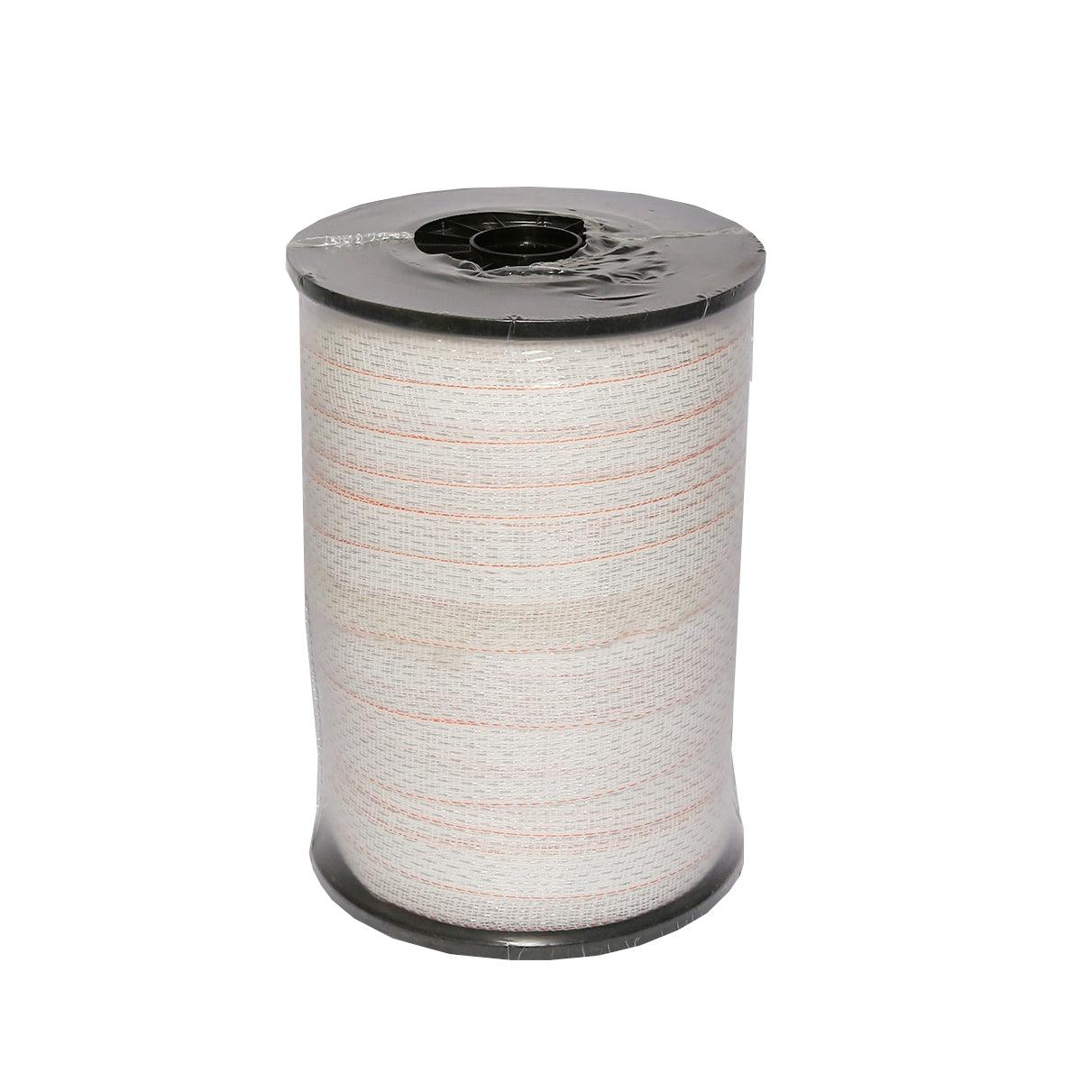 Nastro per Recinzione elettrica, Rotolo di nastro bianco-arancione, larghezza 40mm, 10x0.3mm CU, lunghezza 200m, resistenza 1 ohm/m, per recinto elettrico Breckner Germany - immagine 4