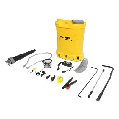 Nebulizzatore a Spalla 18 L Pompa Irroratrice Spruzzatore Pompa a zaino ELETTRICA MANUALE BATTERIA 12V 8Ah 3.1 l/min Breckner Germany - immagine 4