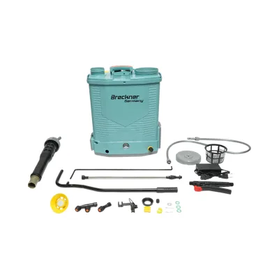 Nebulizzatore a Spalla 18 L Pompa Irroratrice Spruzzatore Pompa a zaino ELETTRICA MANUALE BATTERIA 12V 8Ah 3.1 l/min Breckner Germany - immagine 2