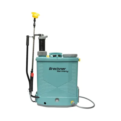 Nebulizzatore a Spalla 18 L Pompa Irroratrice Spruzzatore Pompa a zaino ELETTRICA MANUALE BATTERIA 12V 8Ah 3.1 l/min Breckner Germany