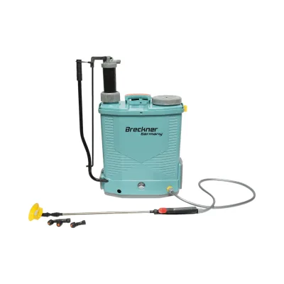 Nebulizzatore a Spalla 18 L Pompa Irroratrice Spruzzatore Pompa a zaino ELETTRICA MANUALE BATTERIA 12V 8Ah 3.1 l/min Breckner Germany - immagine 4