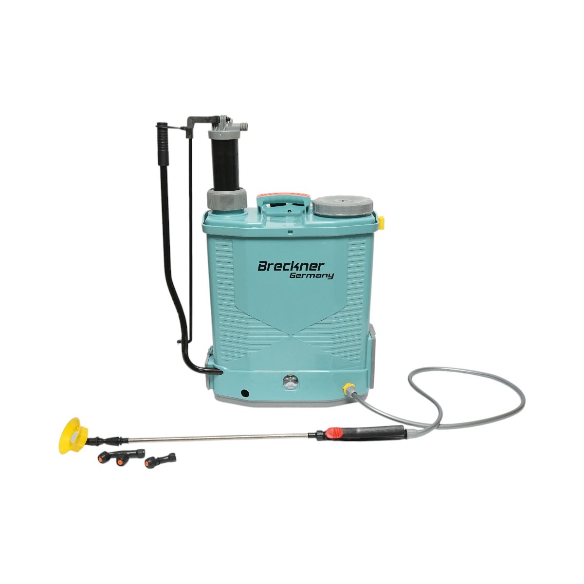 Nebulizzatore a Spalla 18 L Pompa Irroratrice Spruzzatore Pompa a zaino ELETTRICA MANUALE BATTERIA 12V 8Ah 3.1 l/min Breckner Germany - immagine 4
